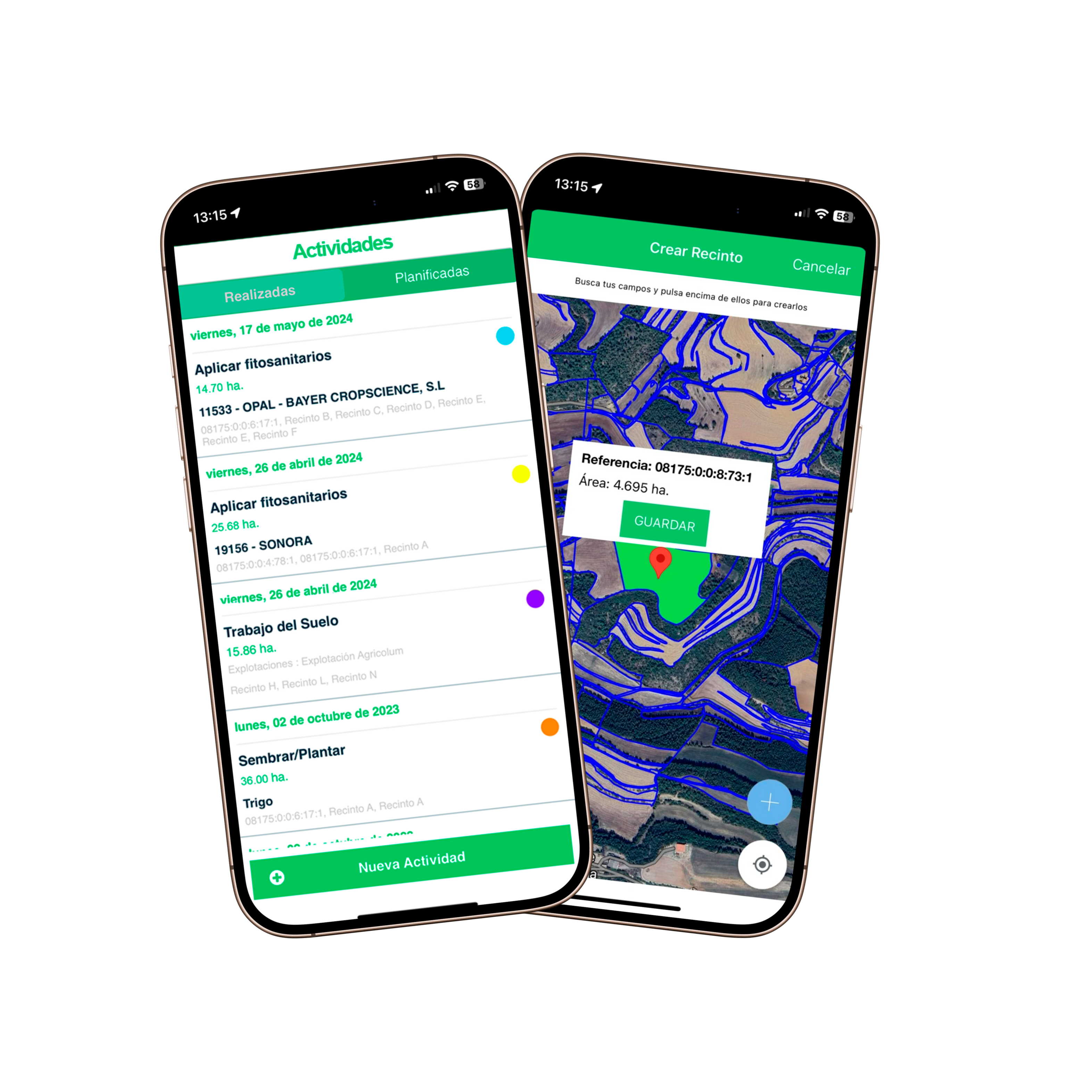 App Agricolum mostrando RETO